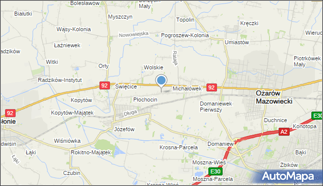 mapa Gołaszew, Gołaszew na mapie Targeo